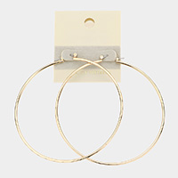 14k Gold Filled Metal Hoop Pin Catch Earrings