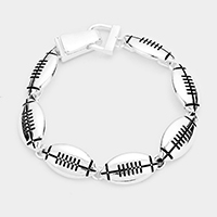 Metal Football Link Magnetic Bracelet