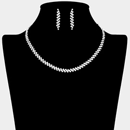 Pave Crystal Rhinestone Necklace