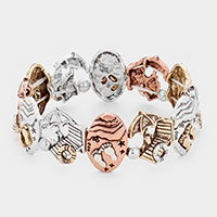 Embossed Metal Stretch Bracelet