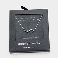 Secret Box _ Sterling Silver Dipped Acetylcholine Hormone Molecule Necklace