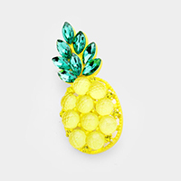 Crystal Pave Pineapple Brooch