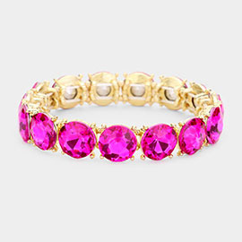 Crystal Round Stretch Evening Bracelet