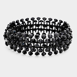 Crystal Round Bubble Stretch Evening Bracelet