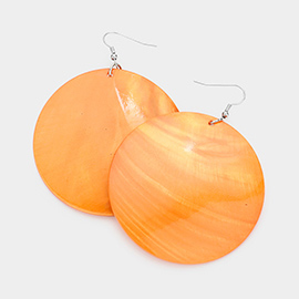 Shell Circle Dangle Earrings