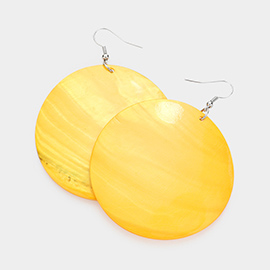 Shell Circle Dangle Earrings