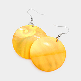 Shell Circle Dangle Earrings