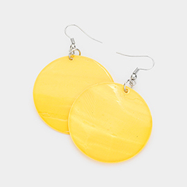 Shell Circle Dangle Earrings