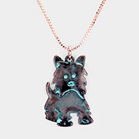 Puppy Metal Pendant Necklace