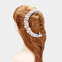 Teardrop Crystal Rhinestone Leaf Vine Hair Comb