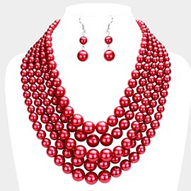 5-Row Strand Pearl Necklace