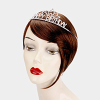 'Happy Birthday' Rhinestone Pave Tiara