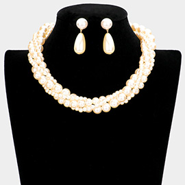 Braided Pearl Necklace