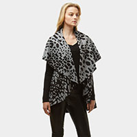 Diameter Animal Print Cape Vest 