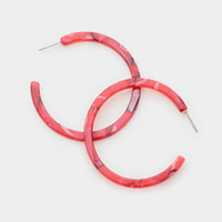 Celluloid Acetate Hoop Earrings