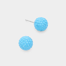 Resin Disco Ball Stud Earrings