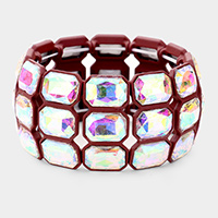 Glass Crystal Resin Stretch Bracelet