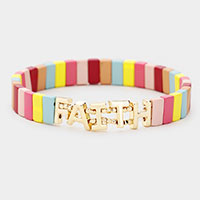 
Lego Block Faith Stretch Bracelet