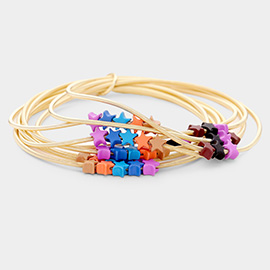 Star Bead Multi Stretch Bracelet