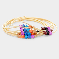 Star Bead Multi Stretch Bracelet 