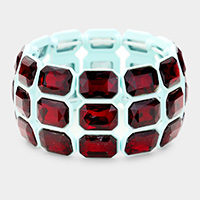 Glass Crystal Resin Stretch Bracelet 