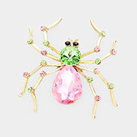 Crystal Spider Pin Brooch