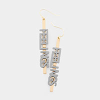 Feelings Drop Bar Earrings 