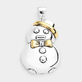 Snowman Metal Pin Brooch / Pendant