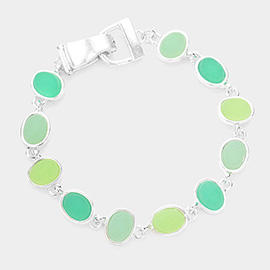 Colorful Sea Glass Magnetic Bracelet