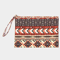 Aztec Pattern Pouch Clutch Bag