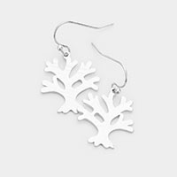  
Brass Metal Tree Dangle Earrings 