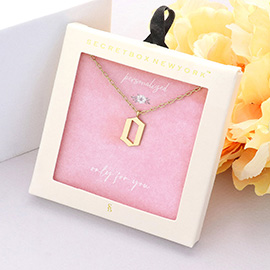 Secret Box -O- Monogram Metal Pendant Necklace