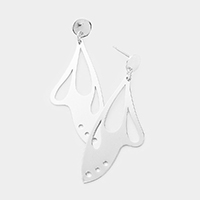 Cut Out Metal Butterfly Wing Earrings