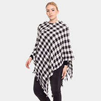 Buffalo Plaid Check Poncho