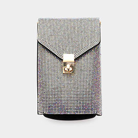 Bling Rectangle Crossbody Cellphone Bag