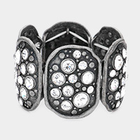 Crystal Bubble Disc Stretch Bracelet