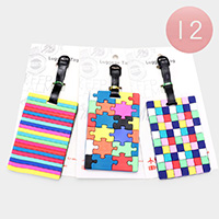 12PCS -  Puzzle Luggage Tags