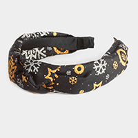 Snowflake Burnout Knot Headband