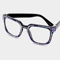 Crystal Embellished Wayfarer Sunglasses