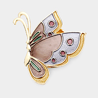 Colored Metal Butterfly Magnetic Brooch