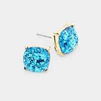 Glitter Square Stud Earrings