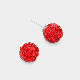 Shamballa Ball Stud Earrings