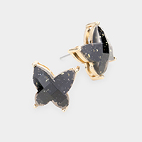 Glitter Butterfly Stud Earrings