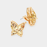 Glitter Butterfly Stud Earrings