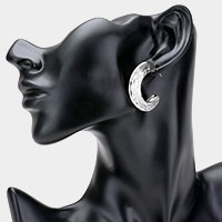 Textured Half Hoop Earrings