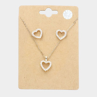 CZ Heart Pendant Necklace