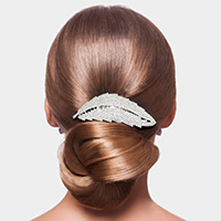 Rhinestone Leaf Hair Comb