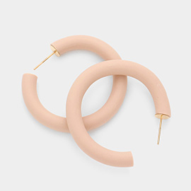 Clay Half Hoop Earrings