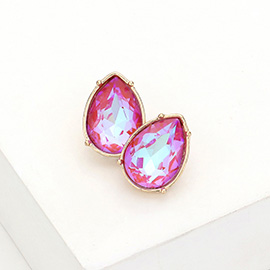 Teardrop Stone Stud Earrings