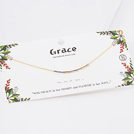 GRACE Message Morse Code Pendant Necklace